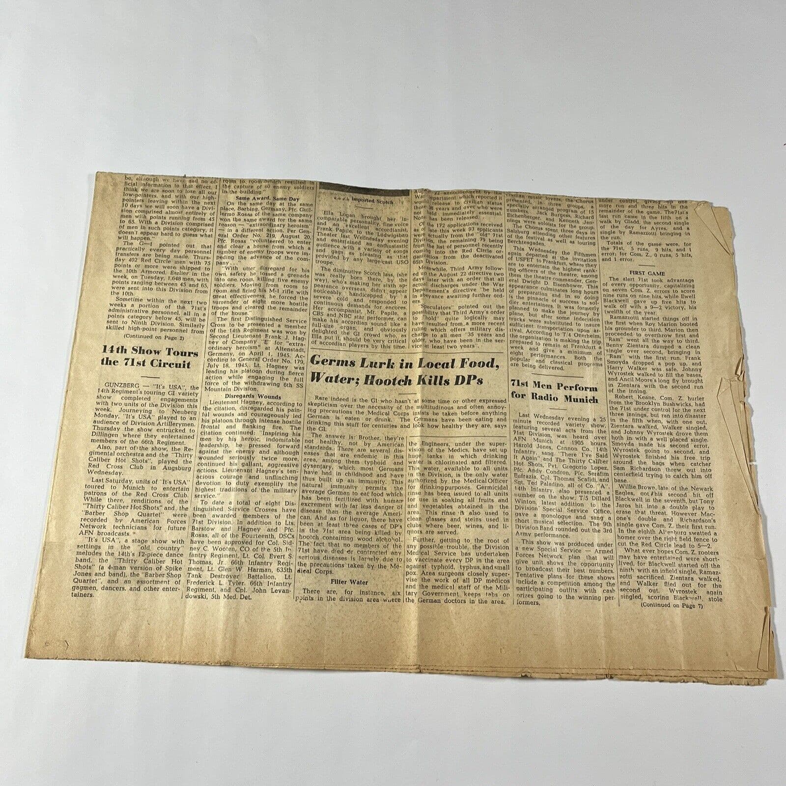 Vintage WWII Red Circle News 71st Newspaper Milton Caniff Comic Sept. 8, 1945 3