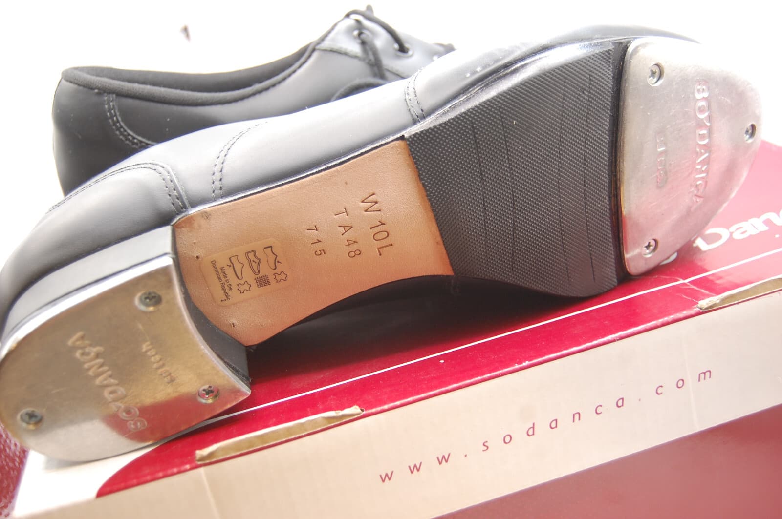 NIB So Danca Willow TA48 Leather Oxford Tap Shoe W Black 6 L med NIB 5