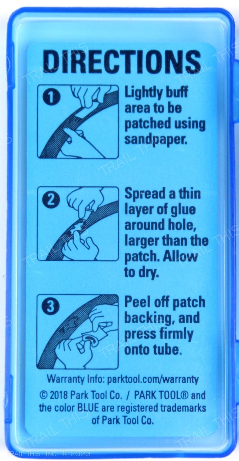 Park Tool VP-1 Vulcanizing Bike Tire Inner Tube Patch Repair Kit 6-Patches Glue 3