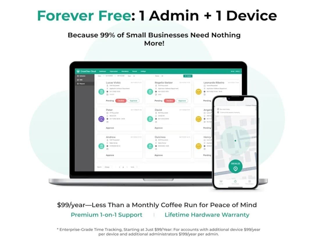 Anviz CX5 Smart Face Recognition Terminal Biometric Employee Time Attendance New 4
