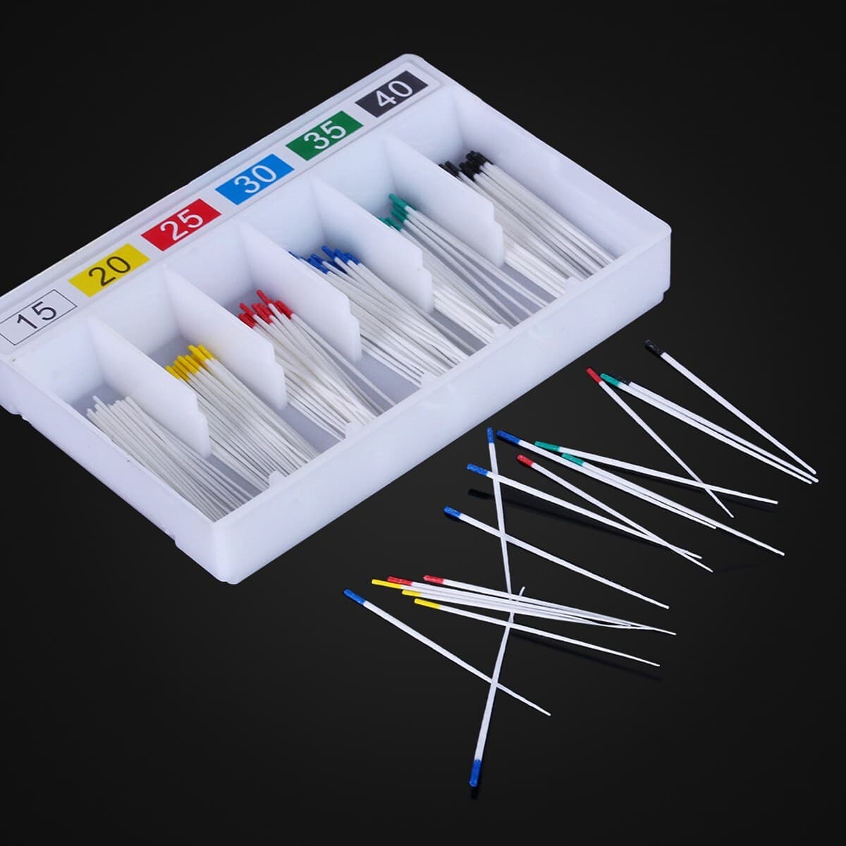 10X puntas papel absorbente de raíz endodóntica Dental puntas 0,02 Taper 15#-40# 6