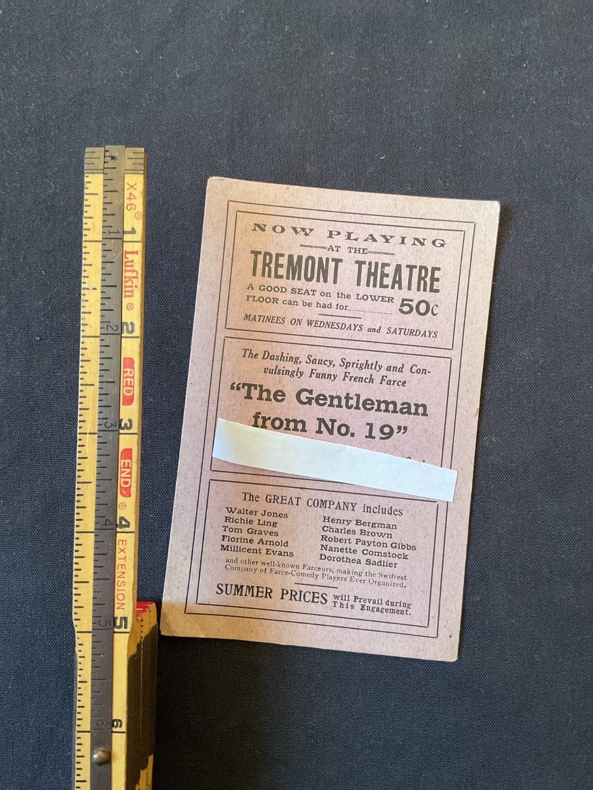 112 YRS OLD AUNTHENTIC STAGE PLAY PROGRAM TREMONT THEATRE BOSTON MASS 1913 2
