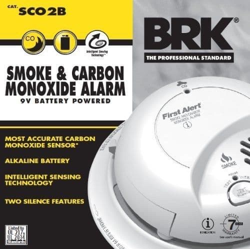BRK First Alert SCO2B Carbon Monoxide & Smoke Alarm Combo Detector 2