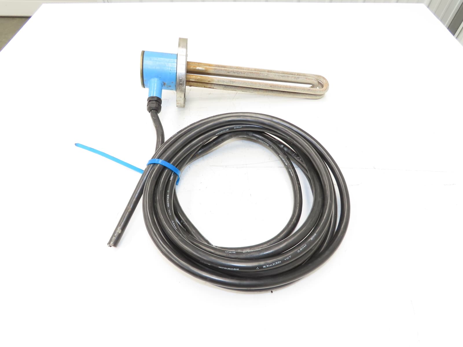 Nippon Stainless Immersion Tank Heater Element 5Kw 200V 3PH 12" Tubes 5" Flange 6