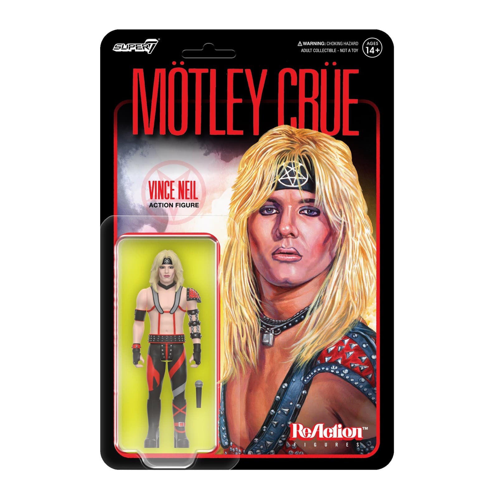 Motley Crue Super7 Reaction Figure Set Vince Neil Nikki Sixx Tommy Lee Mick Mars 3