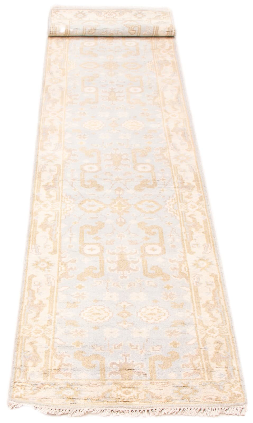 Vintage Hand-knotted Runner Rug 2'7" x 13'8" Traditional Oriental Wool Carpet 3