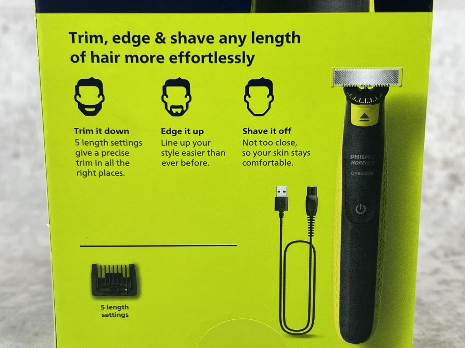 Philips Norelco OneBlade Trim Edge Shave - 360 Blade- QP2724/70- Brand New! 3