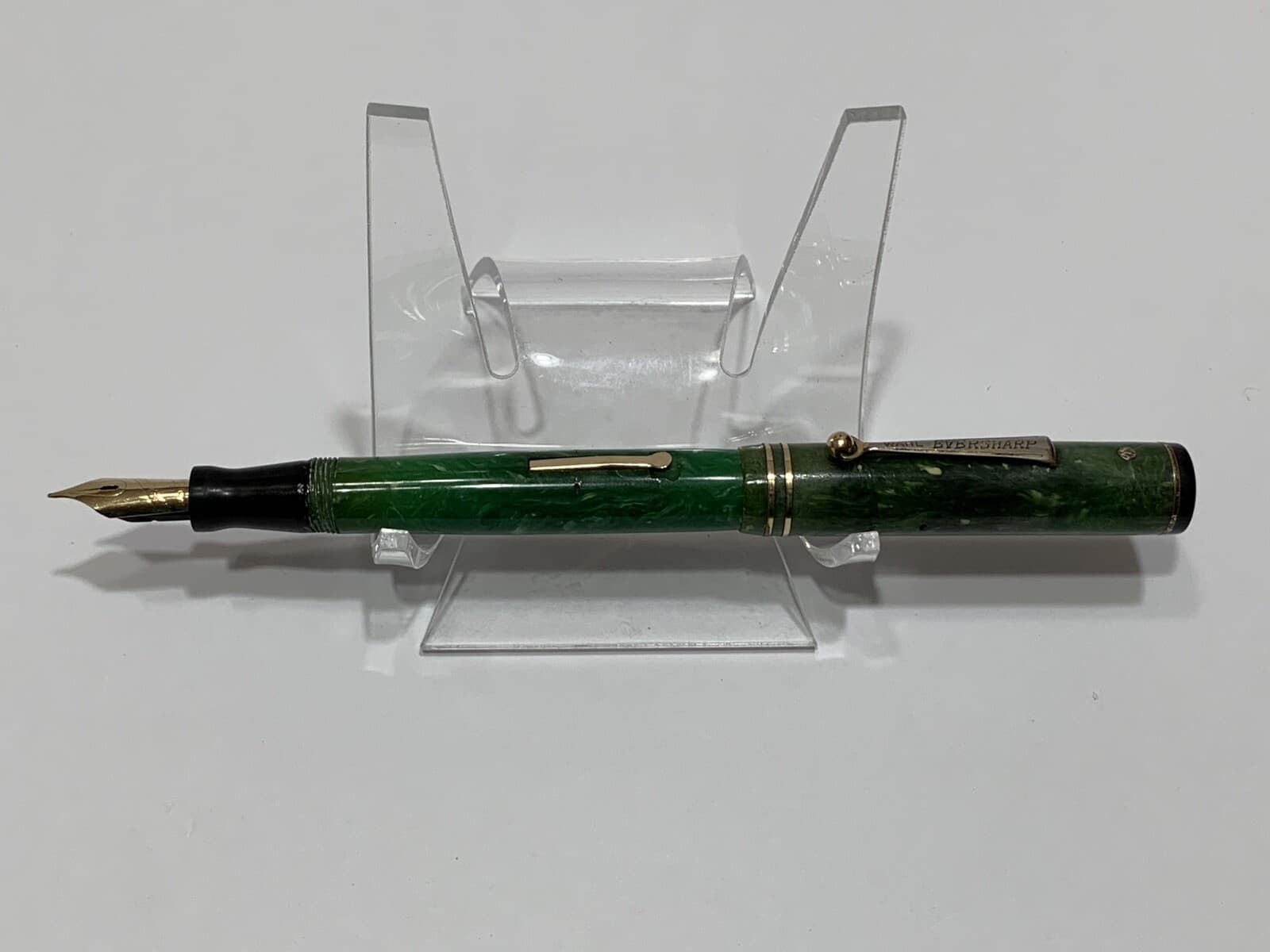 VTG WAHL EVERSHARP GOLD SEAL JADE GREEN LEVER FILLER 14 K  NIB FOUNTAIN PEN. 2