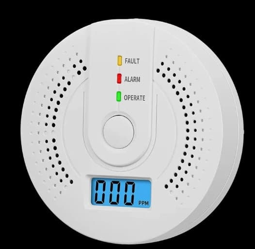 Carbon Monoxide Warning Alarm Sensor LED Digital Battery Powered 6