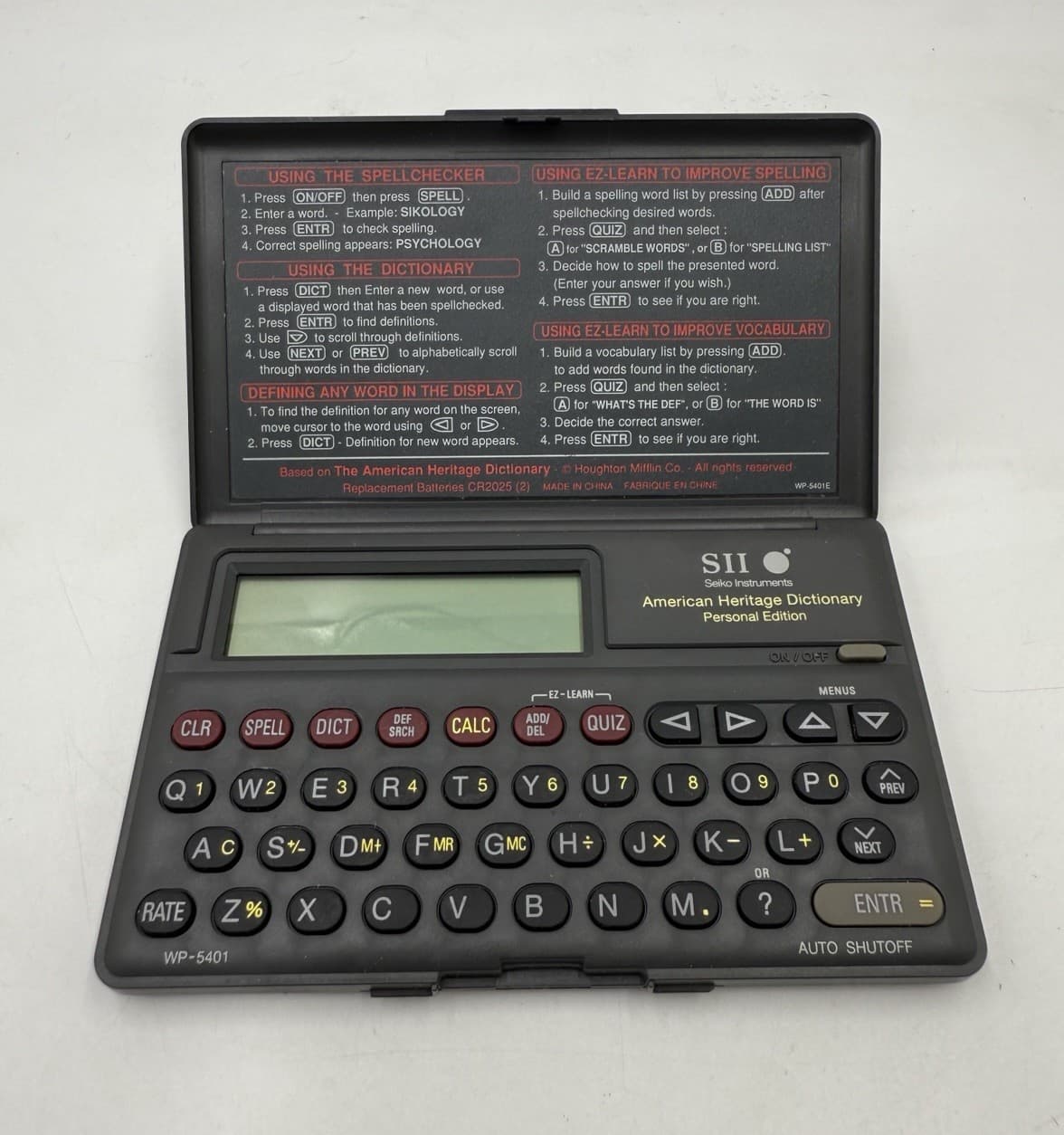 Seiko Instruments American Heritage Dictionary Personal Edition WP-5401 2