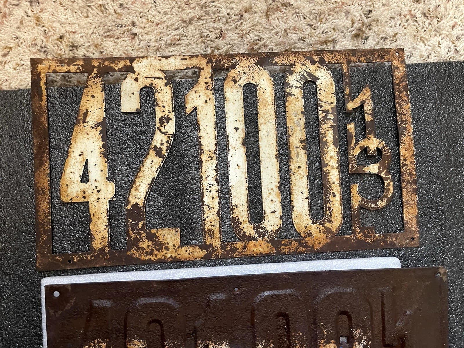 Vintage Illinois 1913 Auto License Plate Set 42100  AN ORIGINAL SET 2