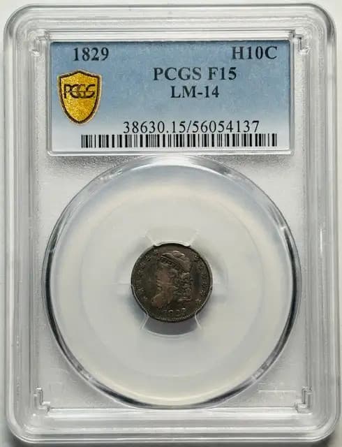 1829 P Capped Bust Half Dimes PCGS F-15 LM-14