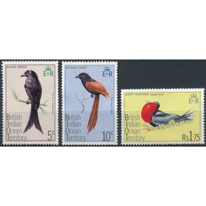 Birds: 3 Values - BIOT 1975 - NM H - SG 62/3 & 73