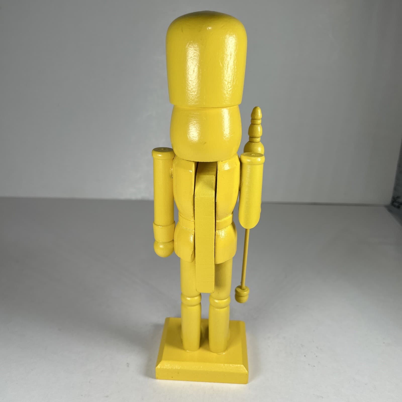 Yellow Nutcracker 10" Soldier Standing Christmas Figure - Solid Yellow 3