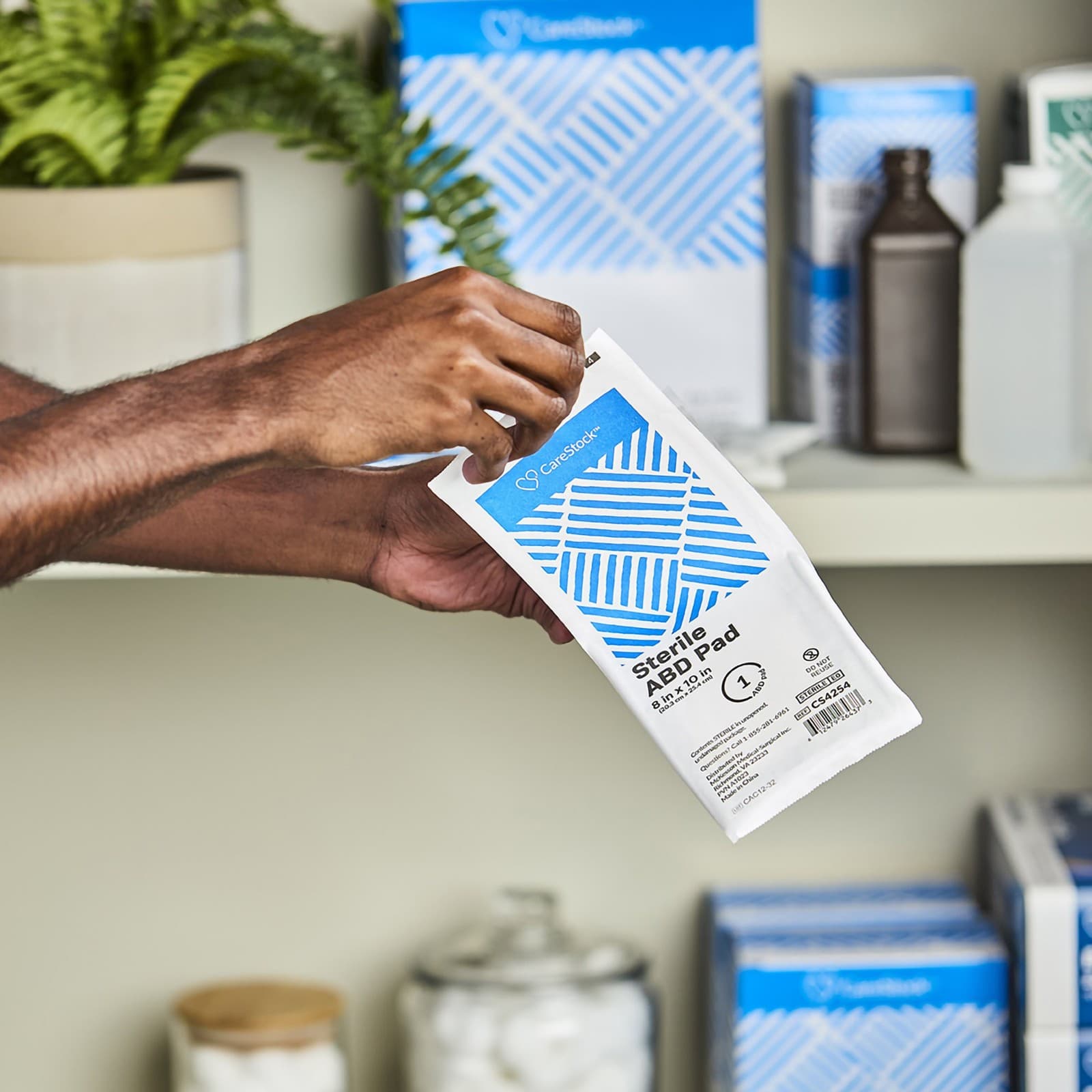 CareStock White Abdominal Pad Sterile 8 X 10 Inch CS4254 48 ct 4