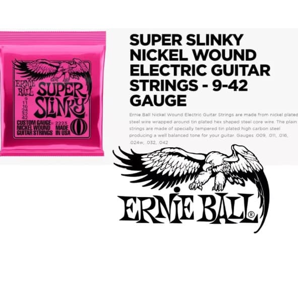 3 Sets Ernie Ball Electric Guitar Strings Super Slinky 9-42 Nickel Wound 2223⭐ 4