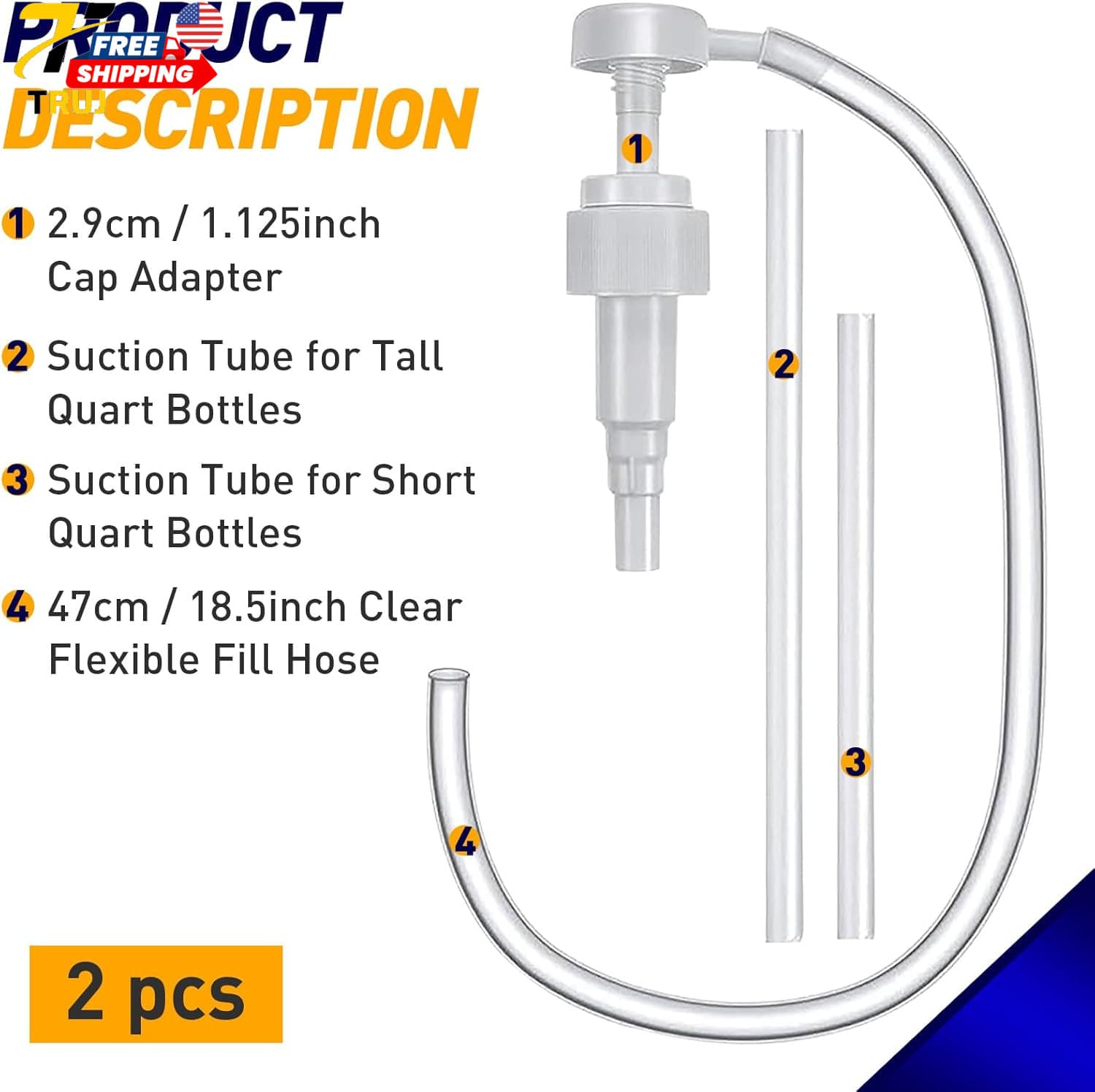 Fluid Pump for Quart Bottles Transfer Gear Oil Transmission and Differential 2