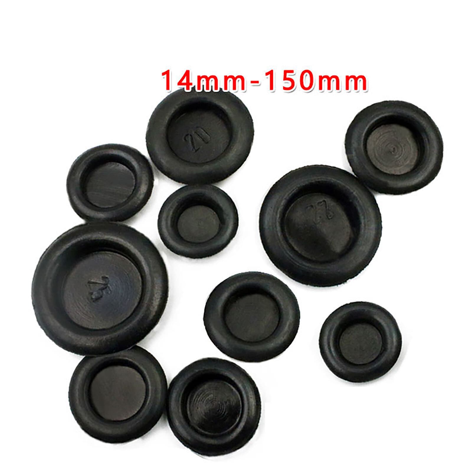 Blanking Rubber Grommets Closed Blind Grommet Plugs Bung 14mm - 150mm Black 3