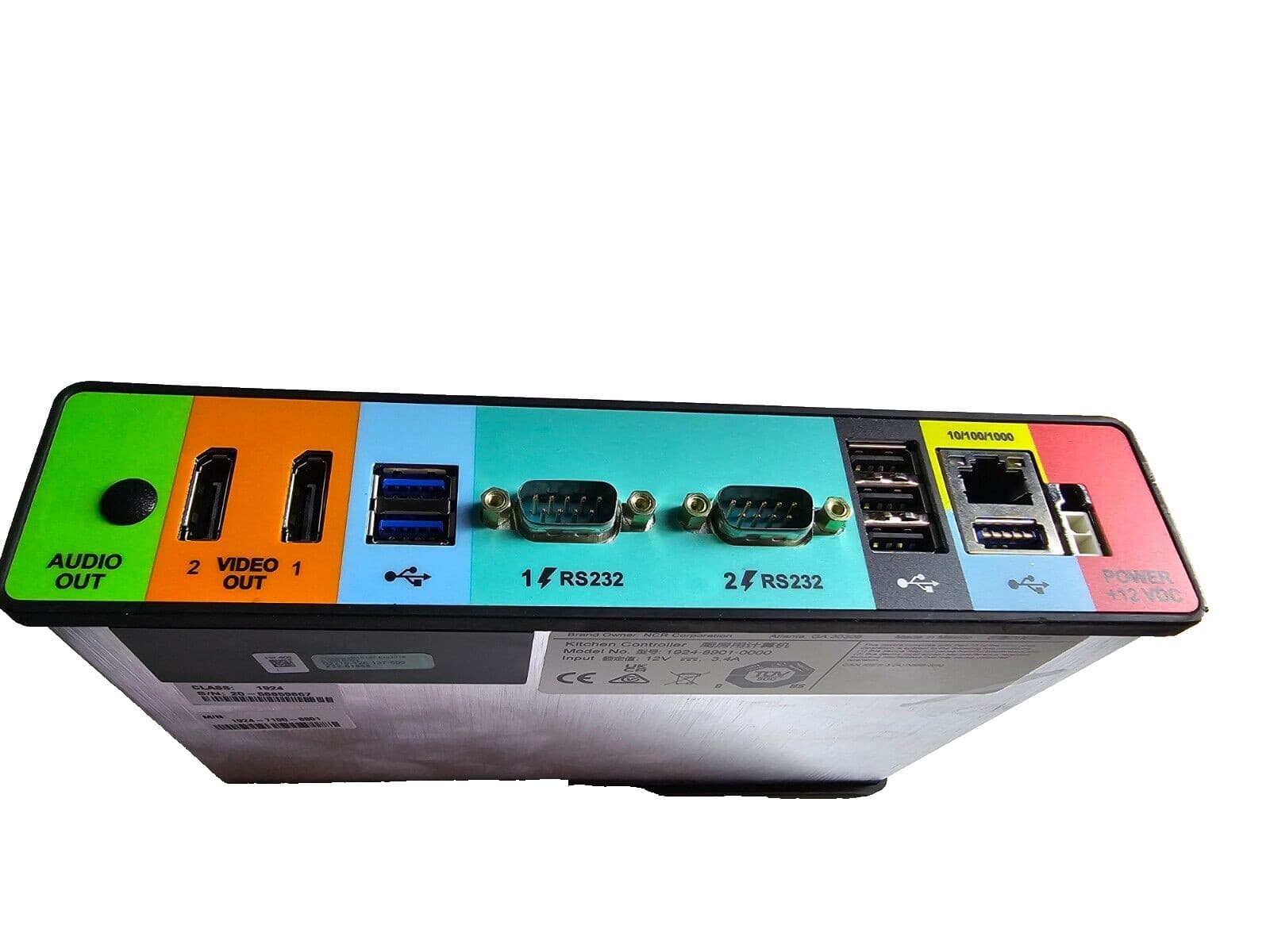 New Open Box NCR KC4 Kitchen Controller (1924-8901-0000) w/ PSU Media Controller 3