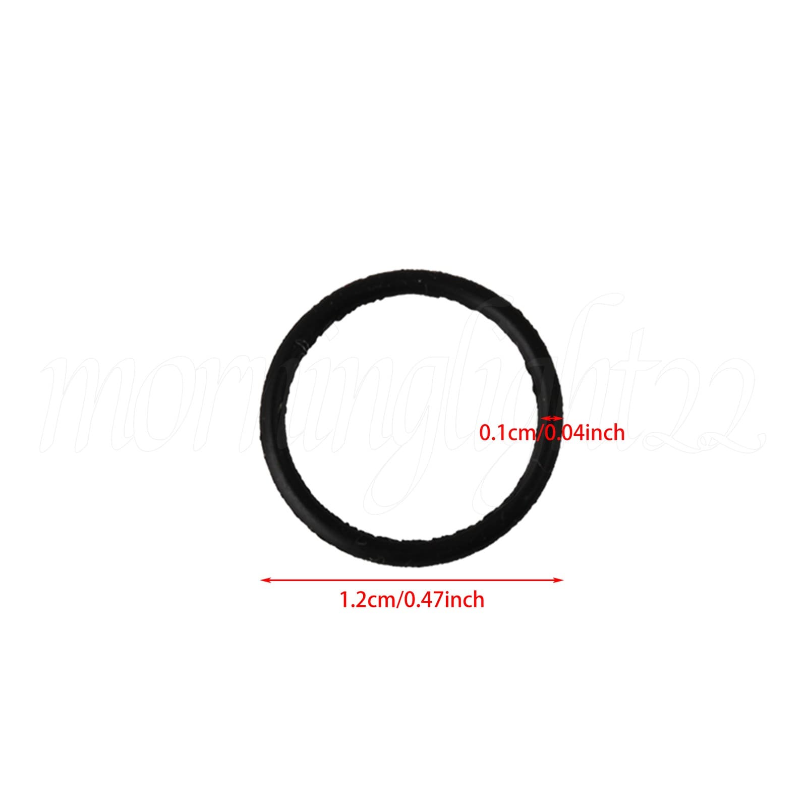 50 Pcs Black Rubber Bumper O-Rings for Trumpet/Cornet Tuning Slide Stop 5