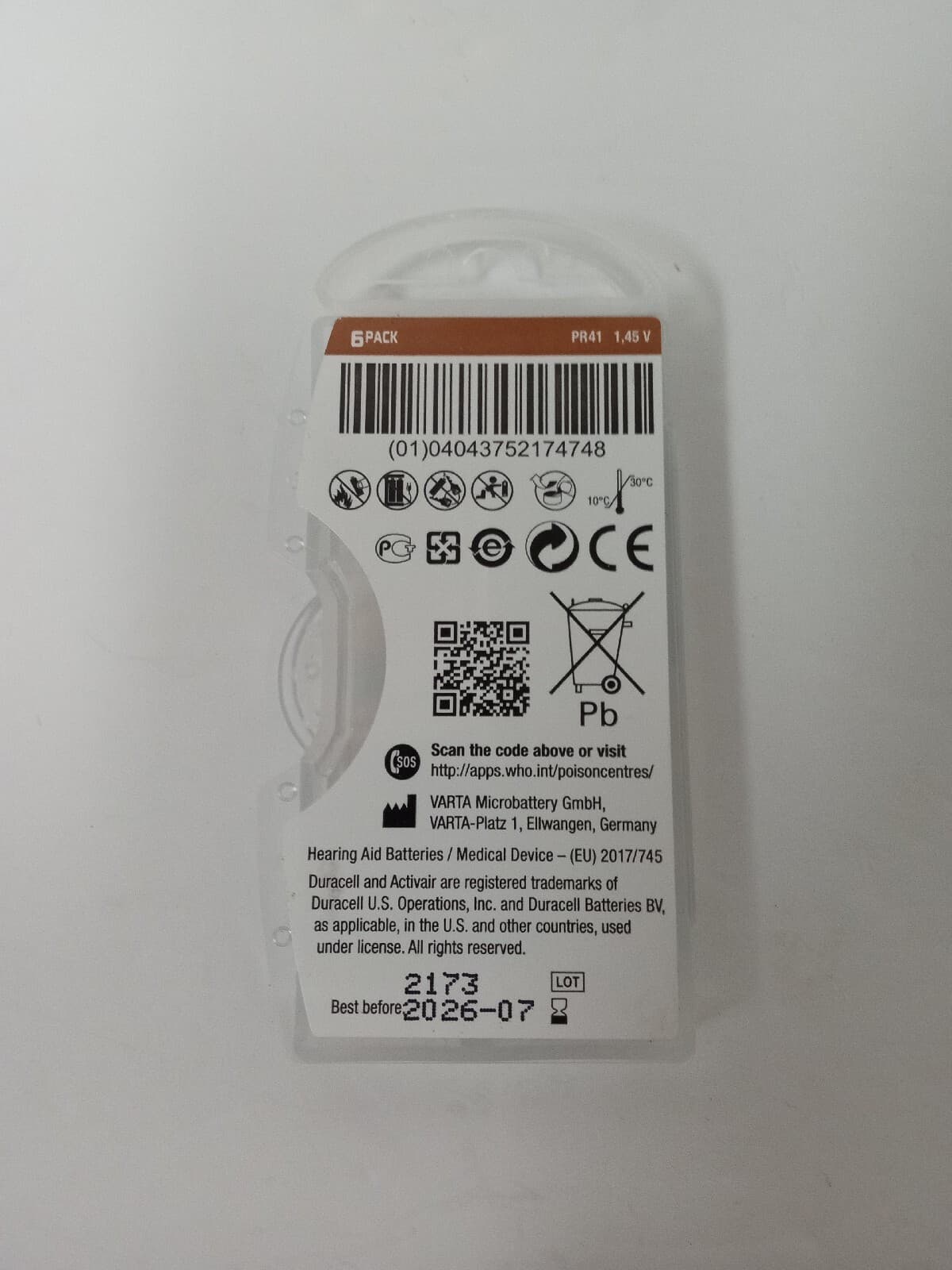 Duracell 312 Hearing Aid Batteries Lot of 28 5