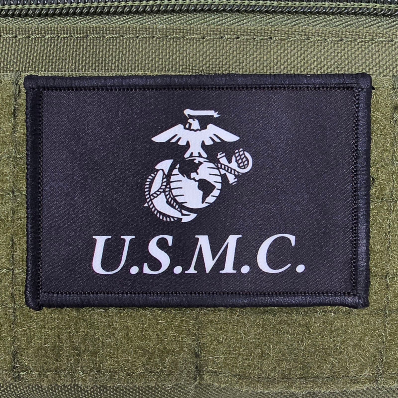 USMC Patch Marine Moral Tactical Military Army USA Flag Hook & Loop 3x2