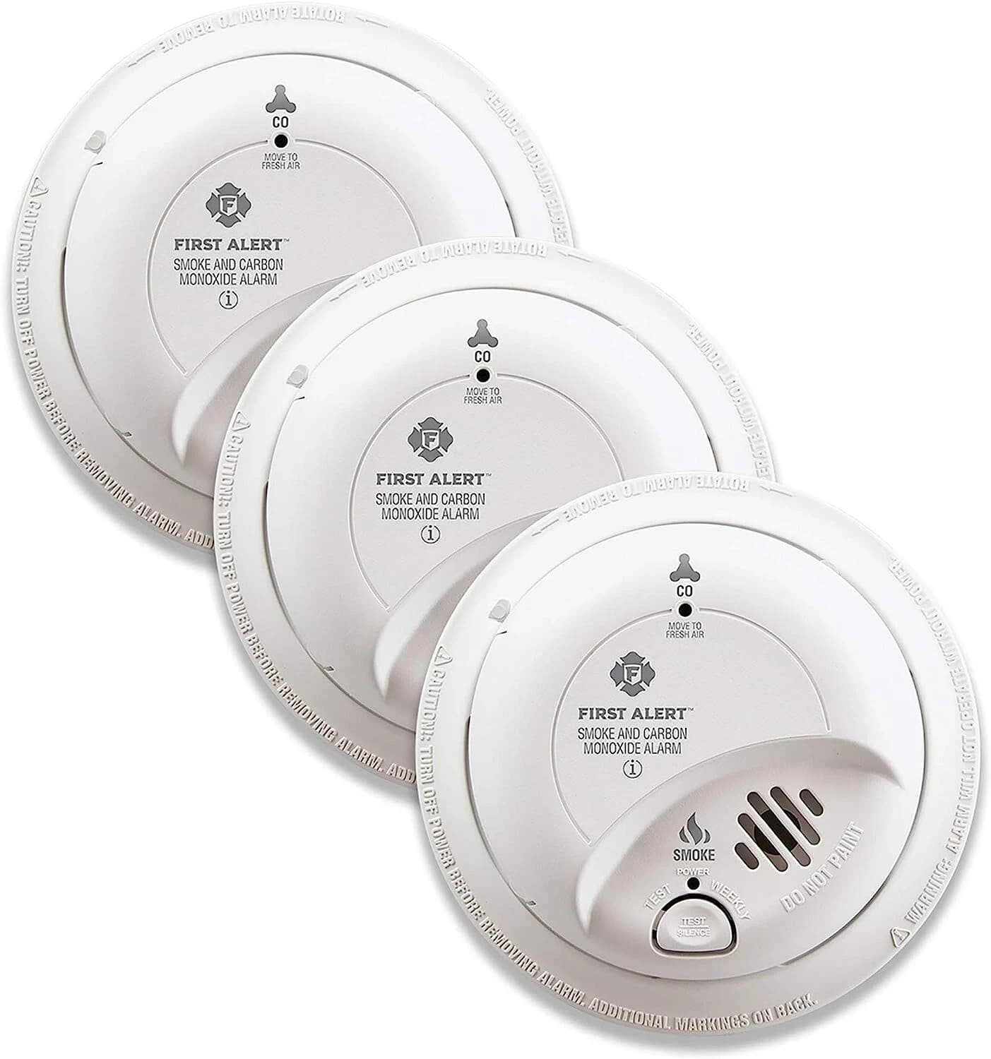 First Alert BRK SC9120B-3/SMICO100-AC Smoke & Carbon Monoxide CO Detector 3 pack