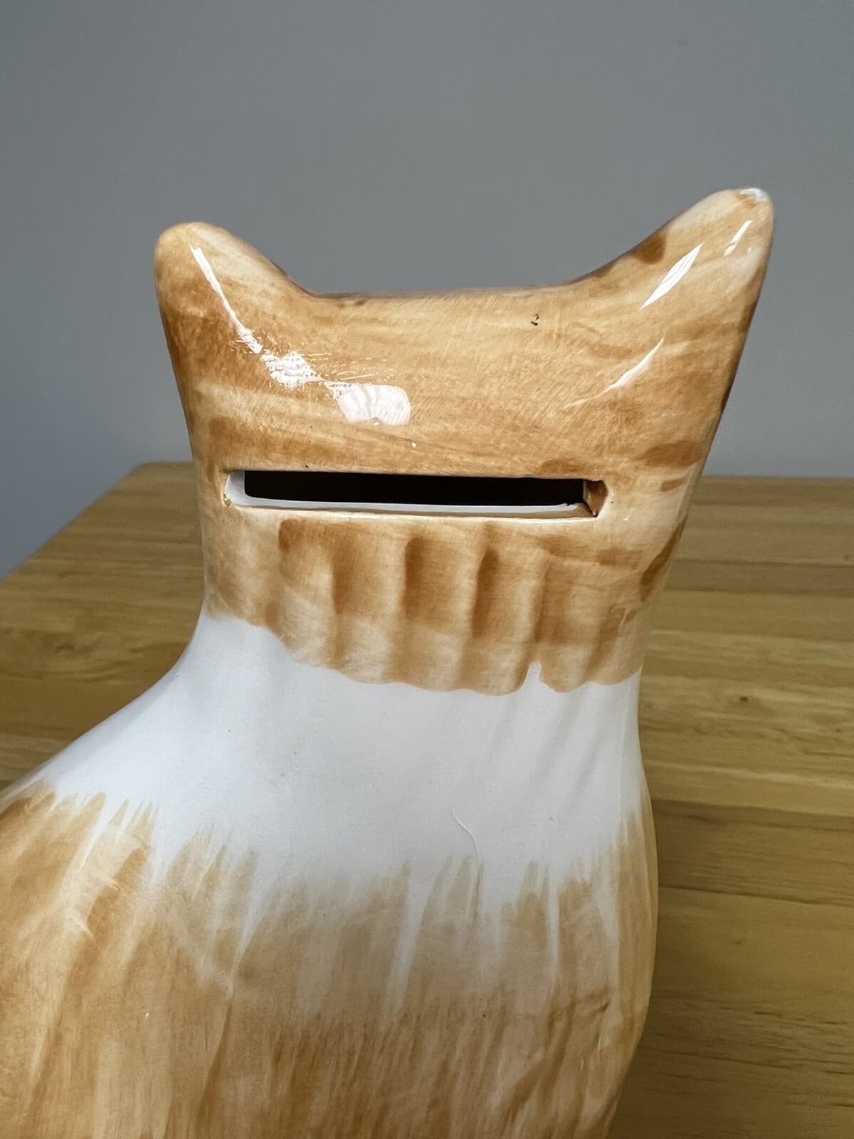 Vintage Ceramic Pottery Cat Bank Made in Taiwan Cat Lovers Dream Orange Ginger 6