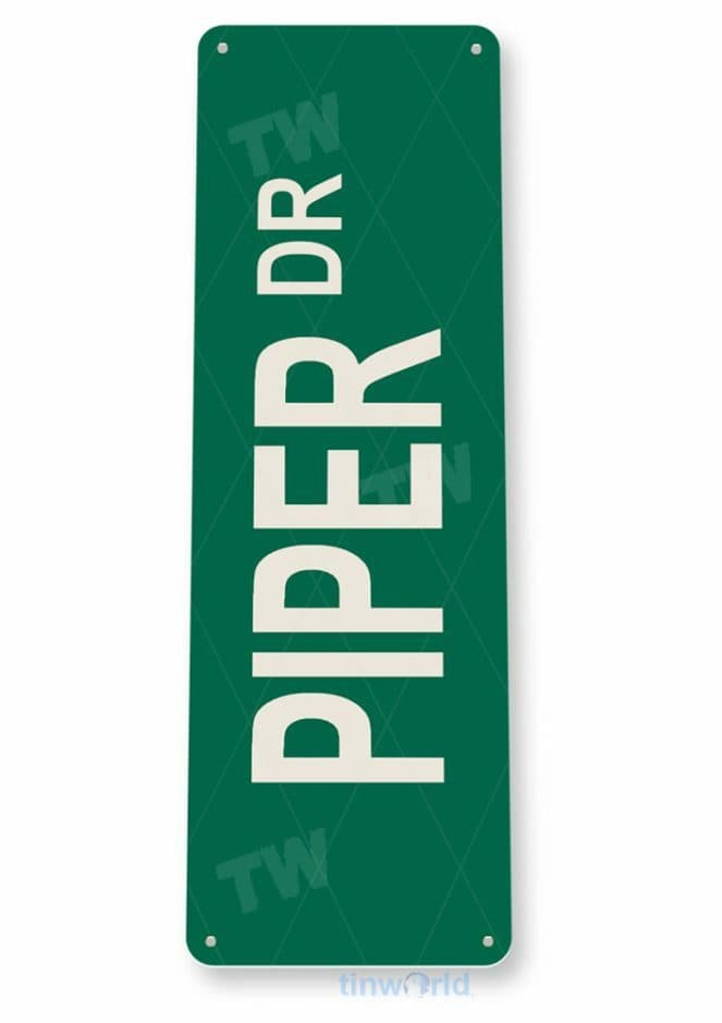 PIPER 11 X 4 TIN SIGN AVIATION AIRPLANE AIRCRAFT RETRO CUB MANUFACTURER DRIVE