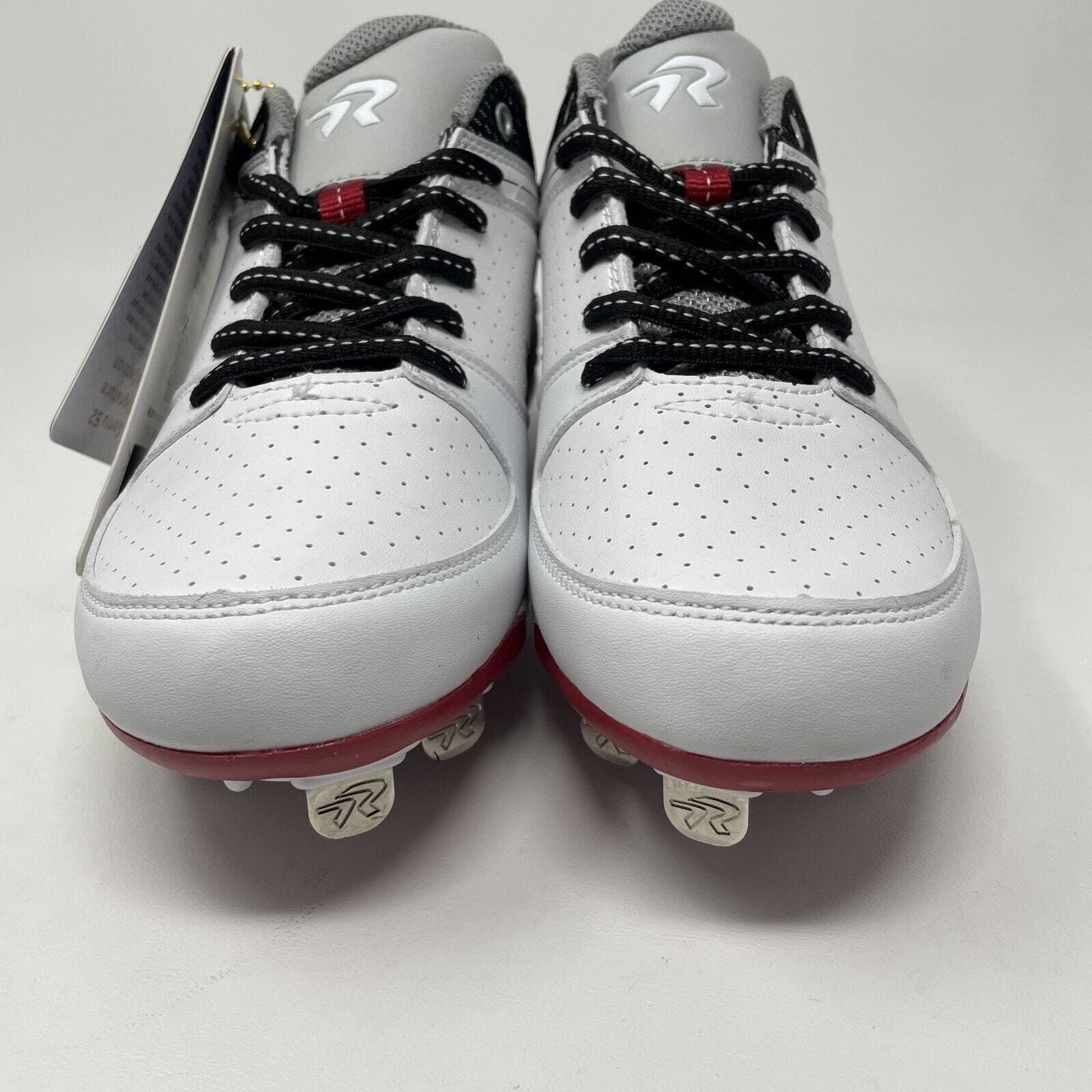 Ringor Flite Spike Softball Cleats Womens 8 White Soundwaves Shoes 2