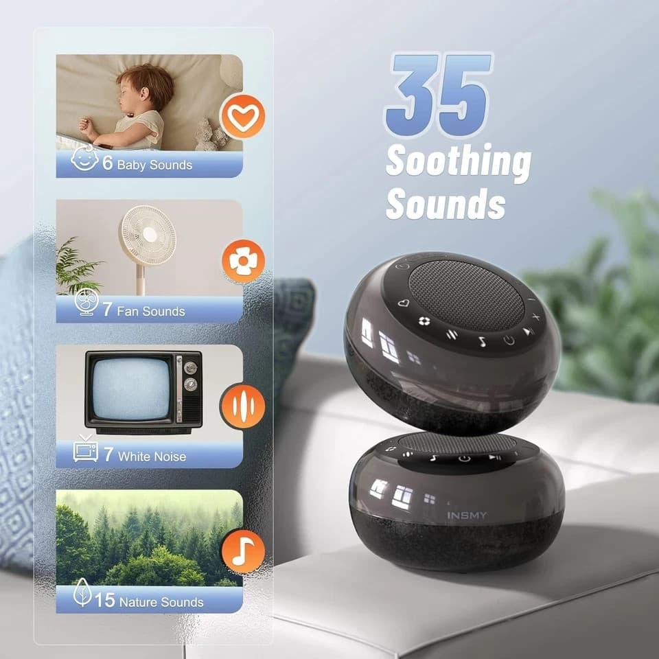 Sound Machine White Noise Rain Ocean Soothing Sounds Therapy Relax Sleep Music 2