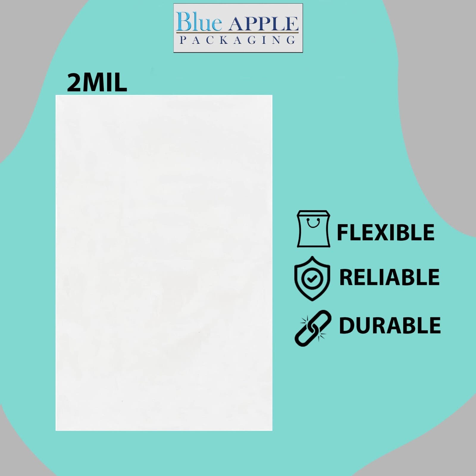 Multiple Sizes Clear Poly Bags 2Mil Flat Open Top Plastic Packaging Packing LDPE 2