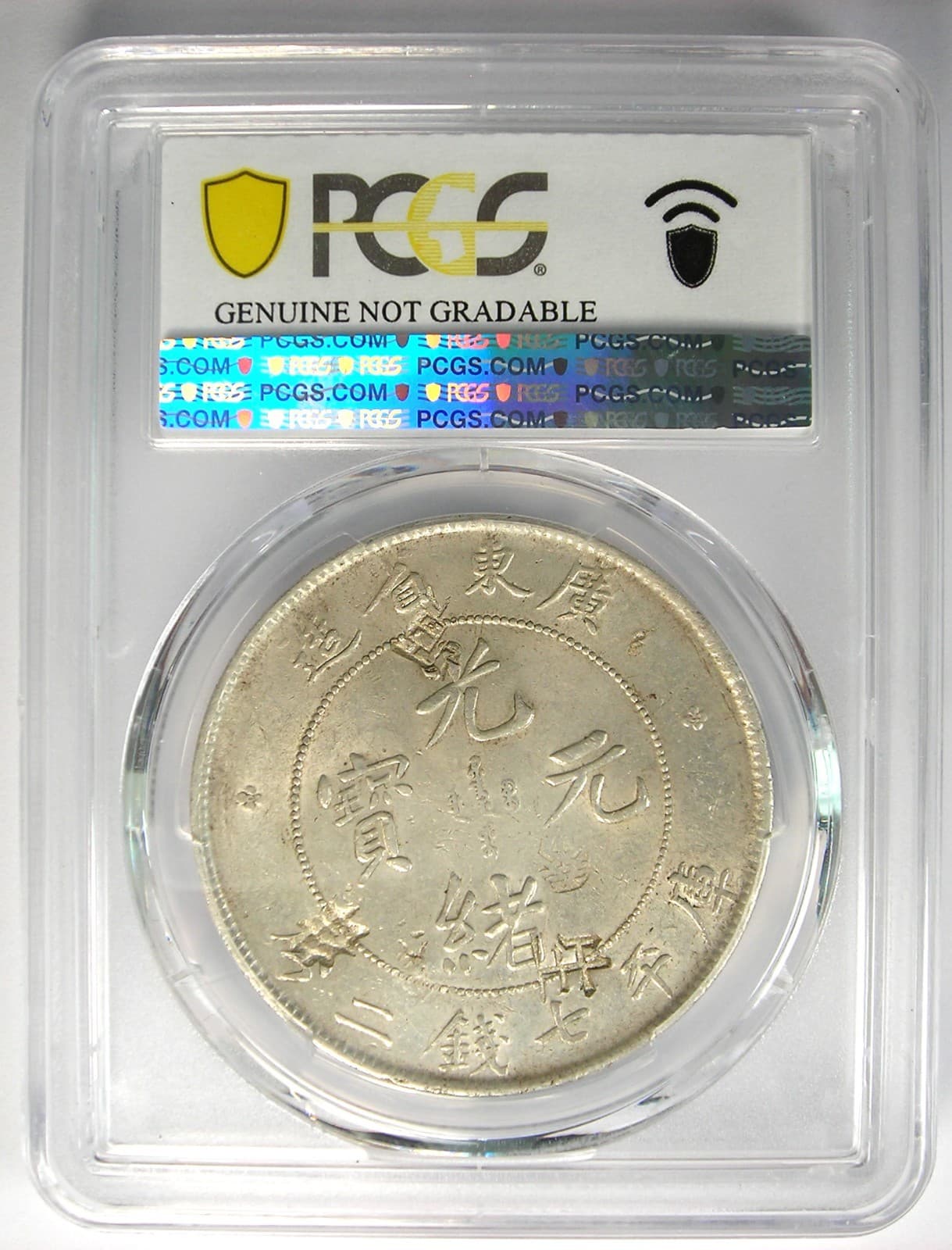 1890-1908 China Kwangtung Dragon Dollar Coin $1 LM-133 Y-203 - PCGS AU Detail 3