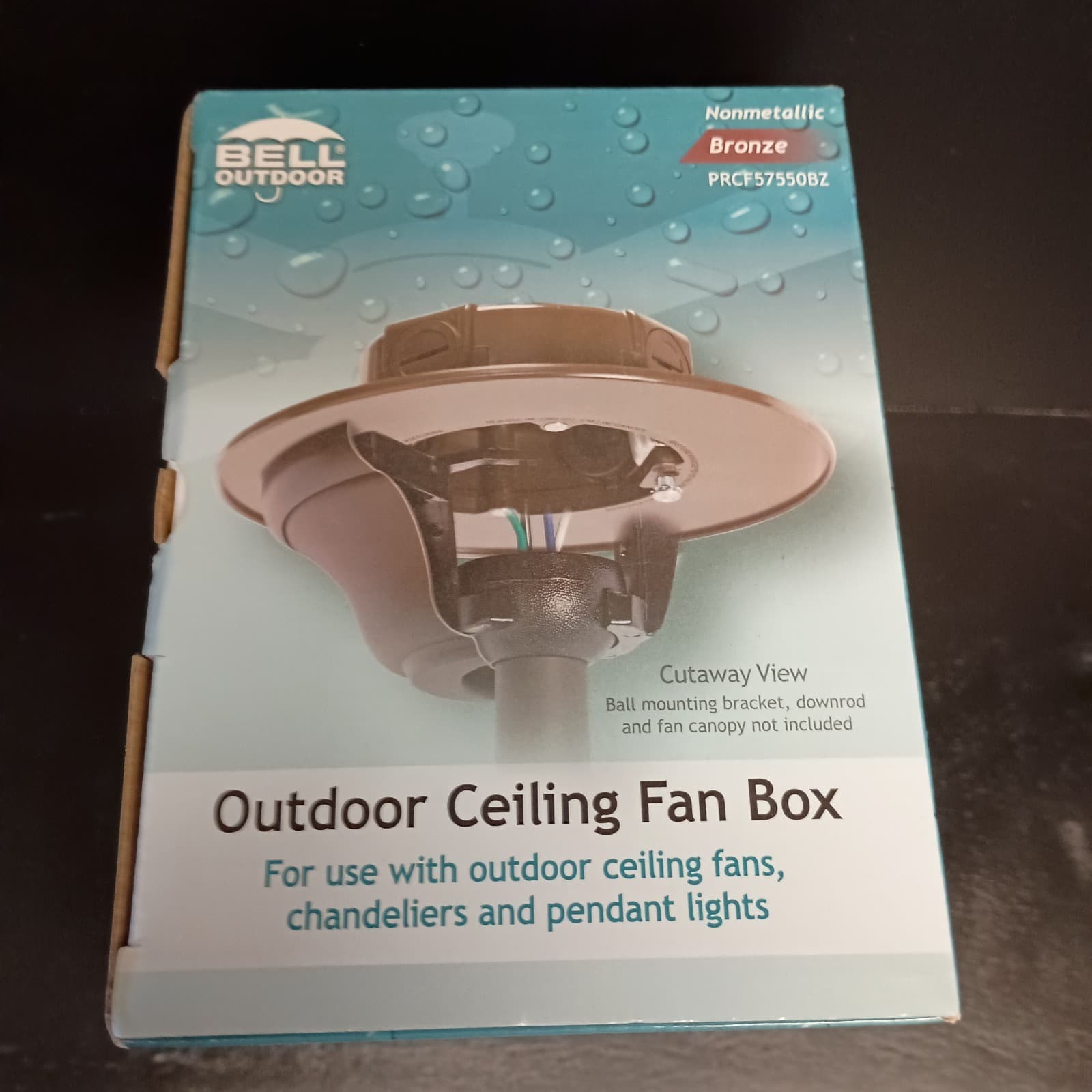 Bell Outdoor Outdoor Ceiling Fan Box. Bronze. PRCF57550BZ. L5 2