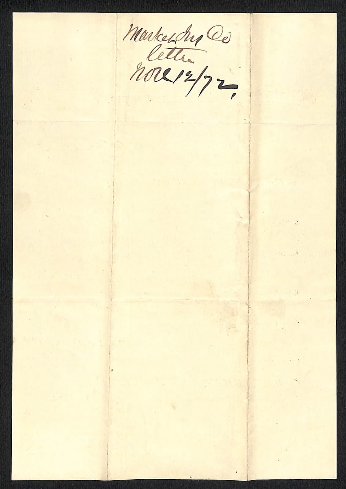 1872 Market Insurance Co NYC  to E.A. Smith* Request for Capital Form (#37) 2