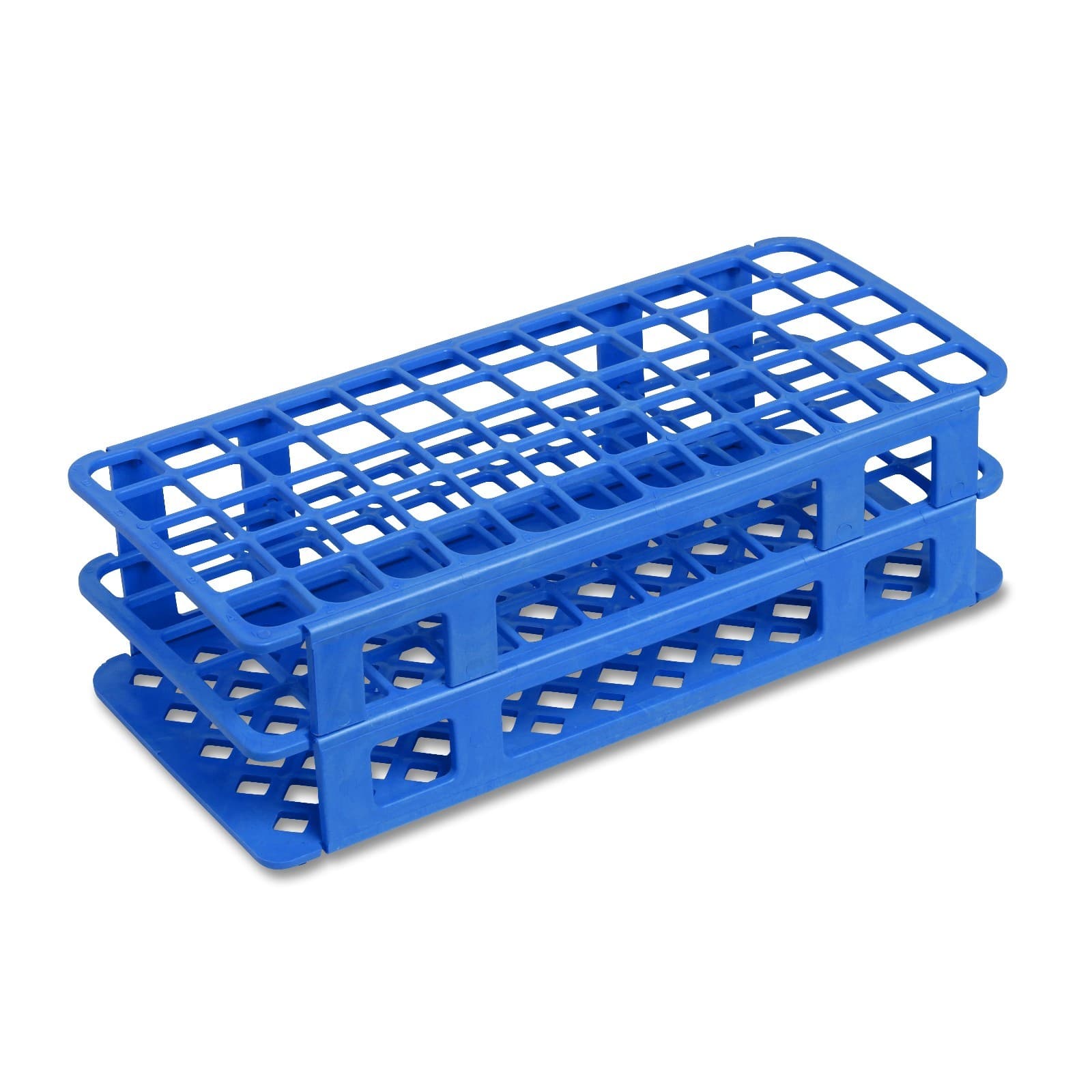 Test Tube Rack, Plastic, 13mm, 90 Holes, Blue, Karter Scientific 207H2 (Single)