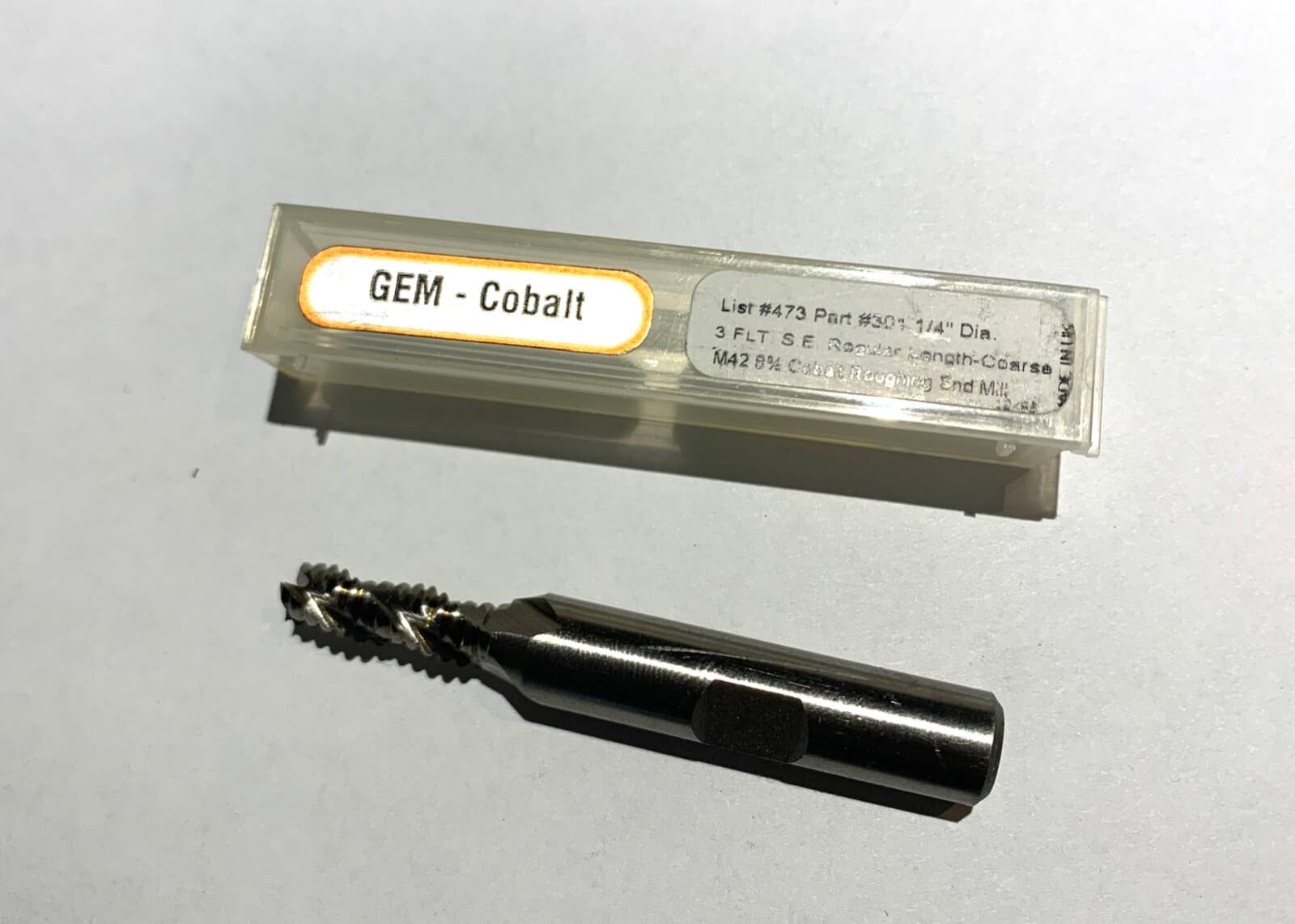 GEM M42 1/4" Cobalt Roughing End Mill - Regular Length-Coarse - 3FLT SE - NEW