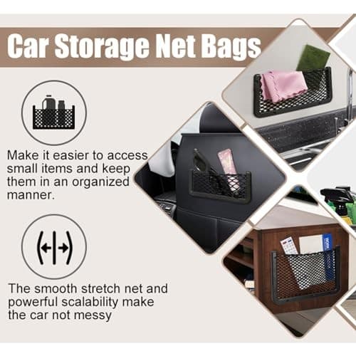 Pieces ABS Plastic Frame Automotive Cargo Nets Car Net Pocket 12 x 7.9 Inch 4 6