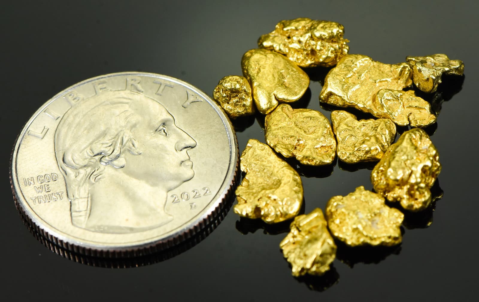 Alaskan-Yukon BC Natural Gold Nugget #4 10 GRAMS OF CLEAN GOLD FLAKES 2