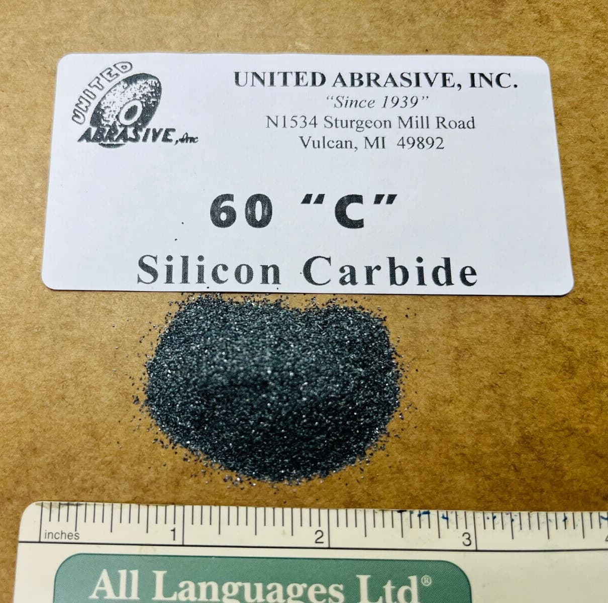 Silicon Carbide: 40 lbs - 60 Grit Medium - Polishing/Tumbling Abrasive Media 3