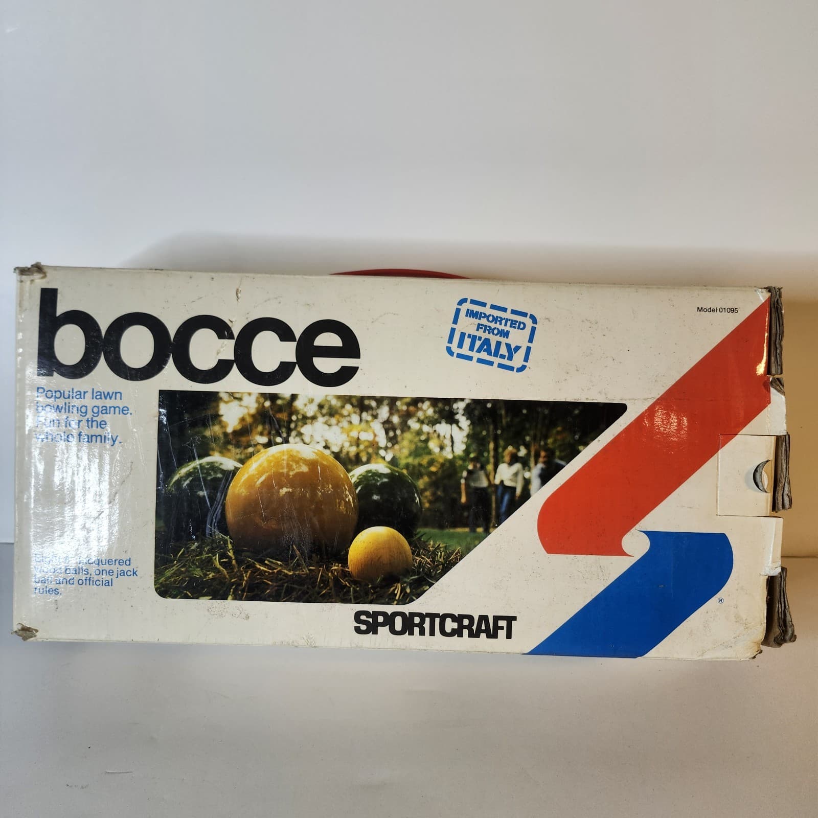 VTG SPORTCRAFT BOCCE BALL SET w/box MADE IN ITALY 4” Balls