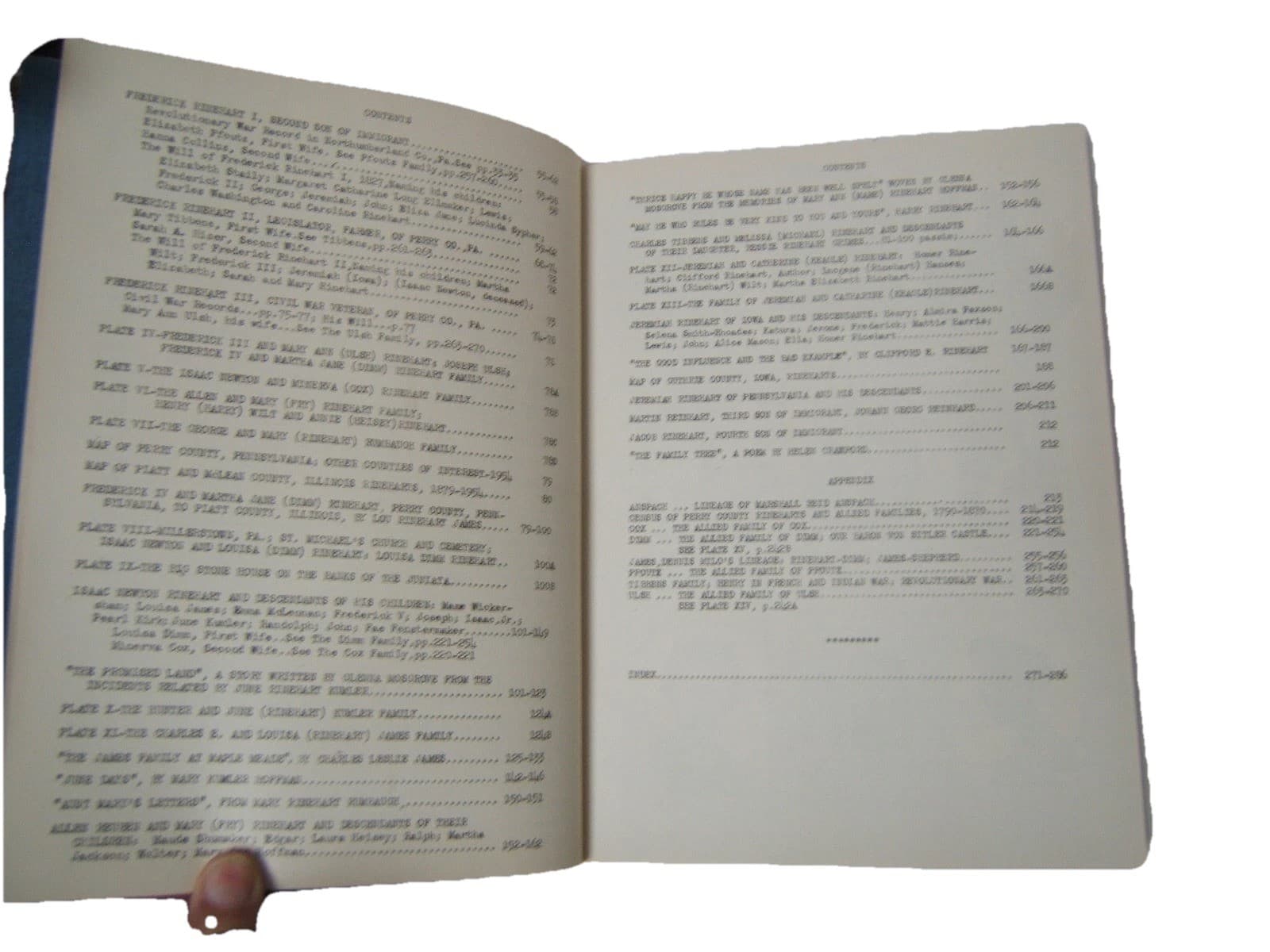 Vtg Rinehart Descendants of Johann Georg & Eliza Margretha Reinard 1752-1954 PA 5