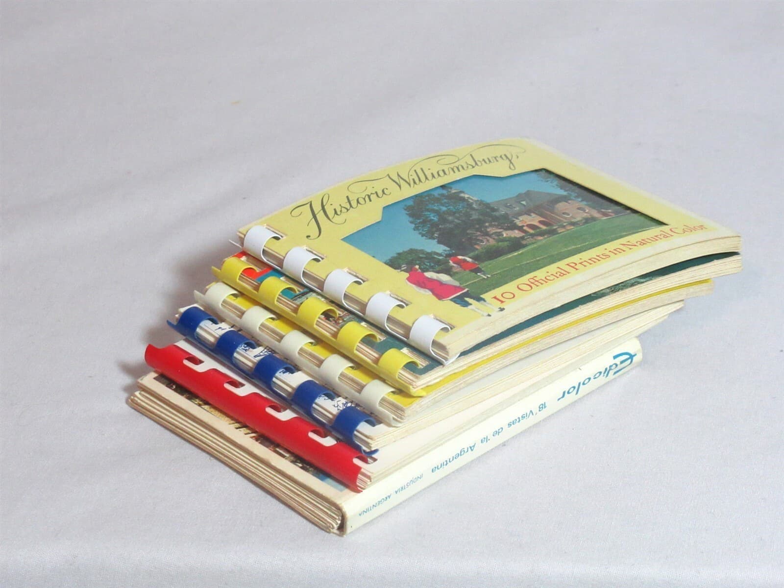 Lot 6 Vtg Souvenir Travel Mini Photo Albums Williamsburg Canada DC Ocean City NJ 3