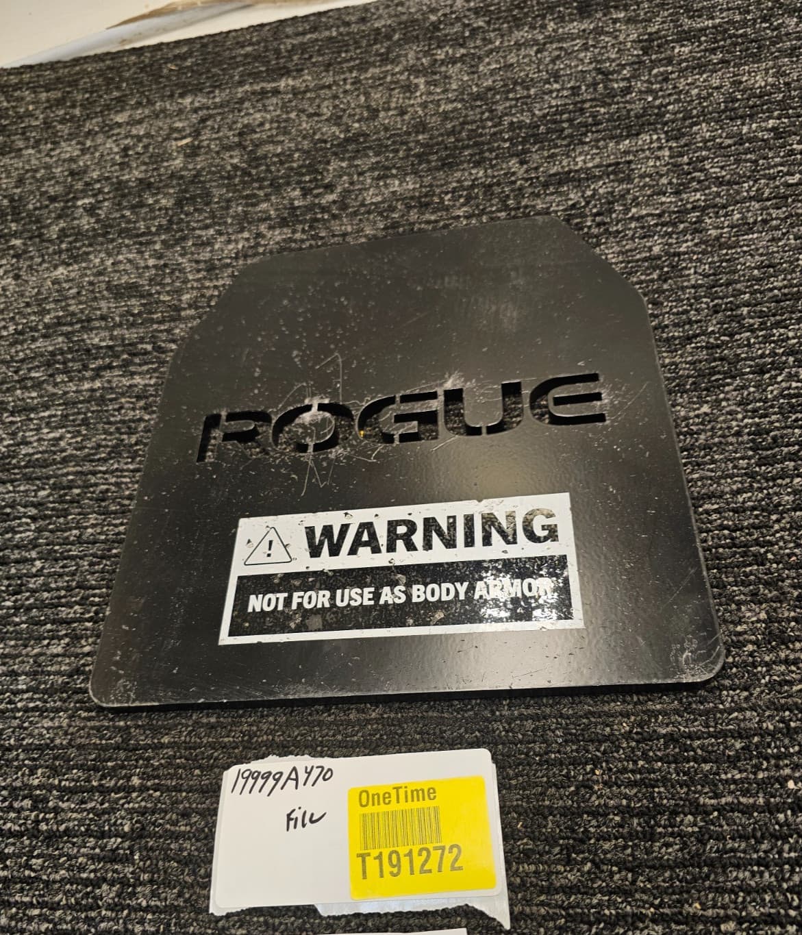 ROGUE CAST WEIGHT VEST PLATE Black 11" X 9-3/4" 4
