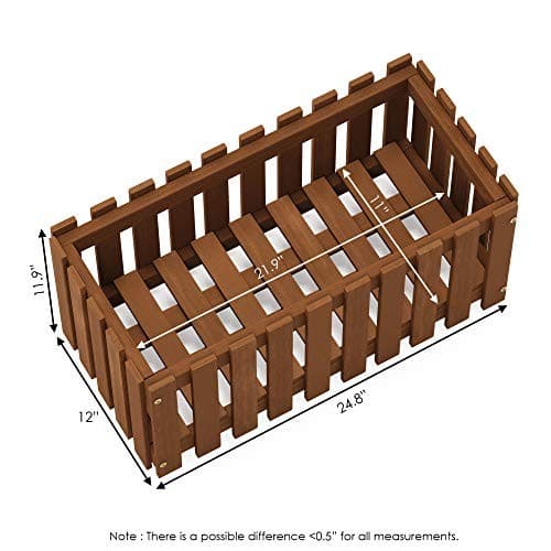  FG18453 Tioman Hardwood Patio Furniture Outdoor Slat Style Flower Planter  3
