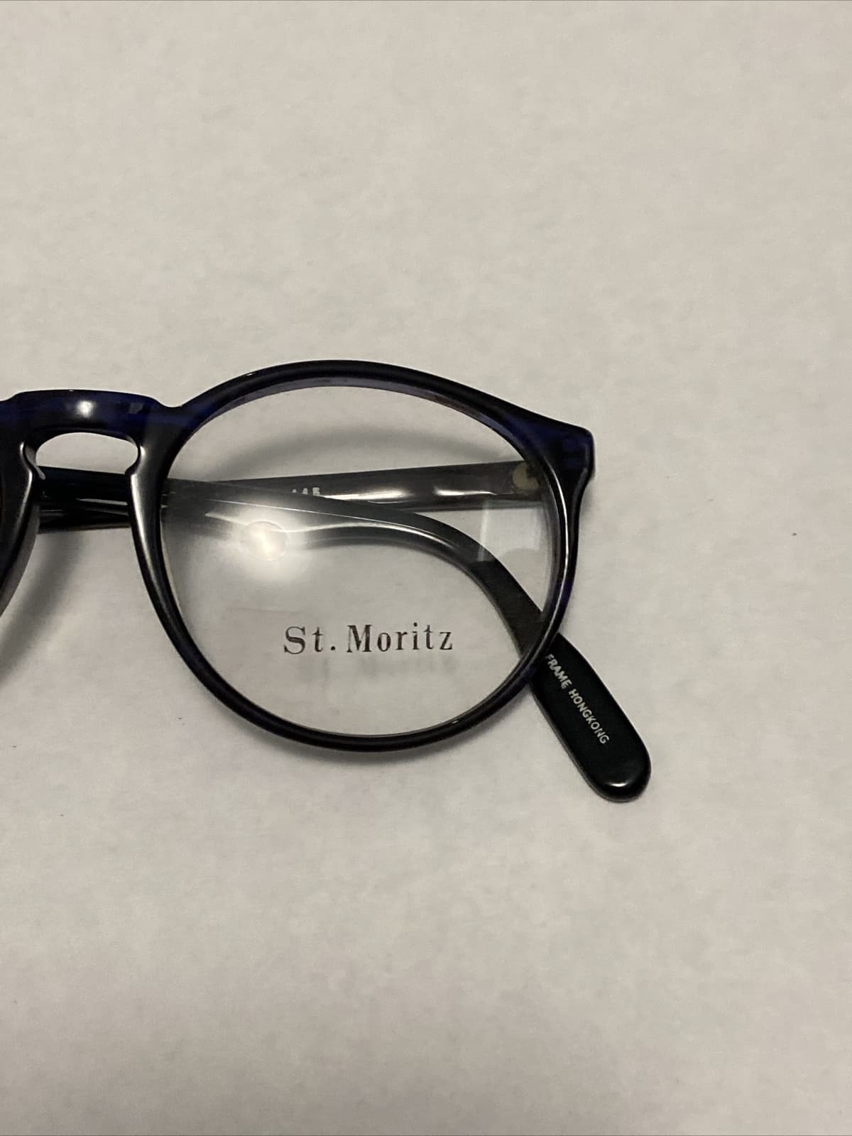 Vtg Blue Truman Style St. Moritz Plastic Frame RBG Potter Glasses  51-18-145 2