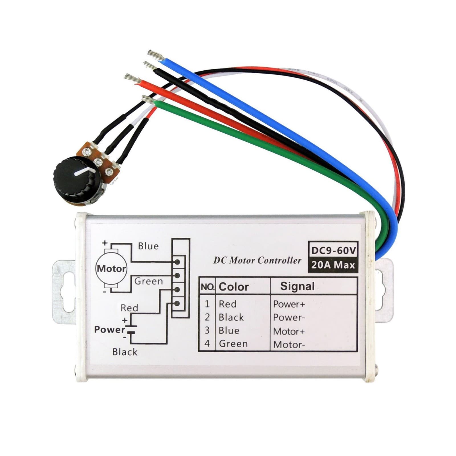 1 x DC Motor Speed Controller providing good heat dissipation performance 4