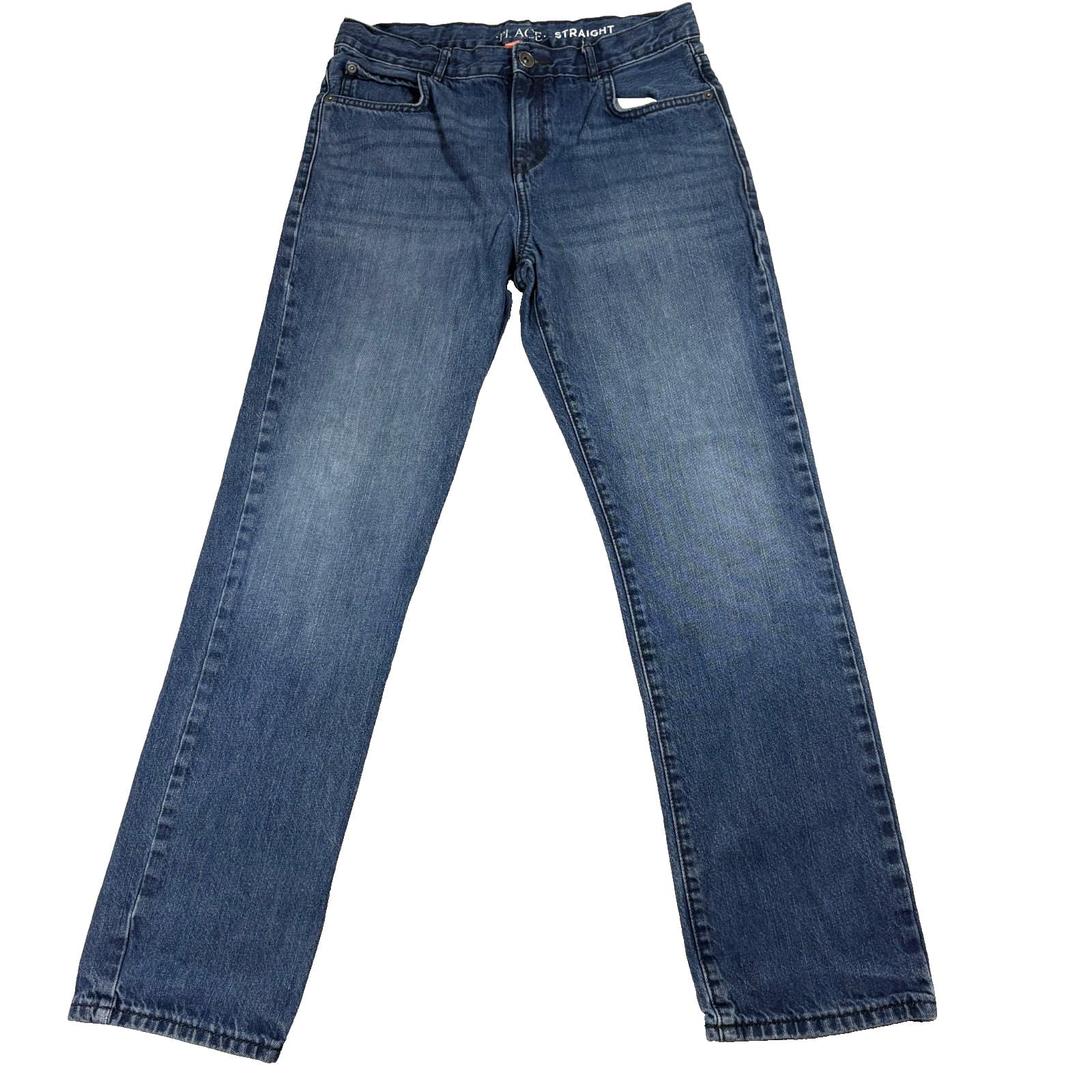 The Children’s Place Boys Jeans Size 16 Straight Fit Blue Denim Classic Wash