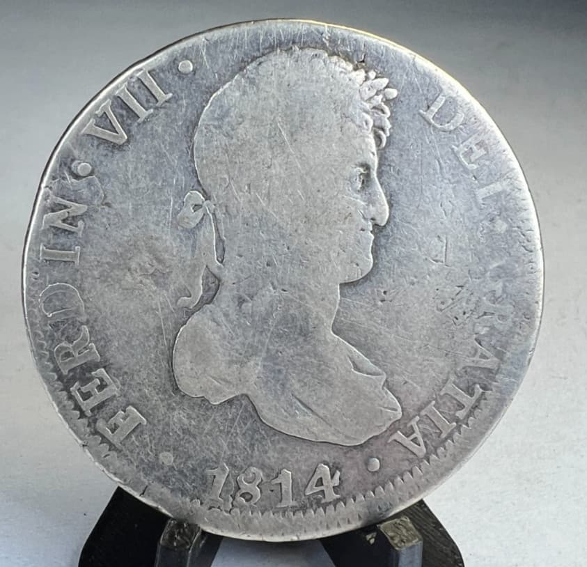 1814 PTS P J Bolivia 8 Reales, 8R, KM# 84, Ferdinand VII 2