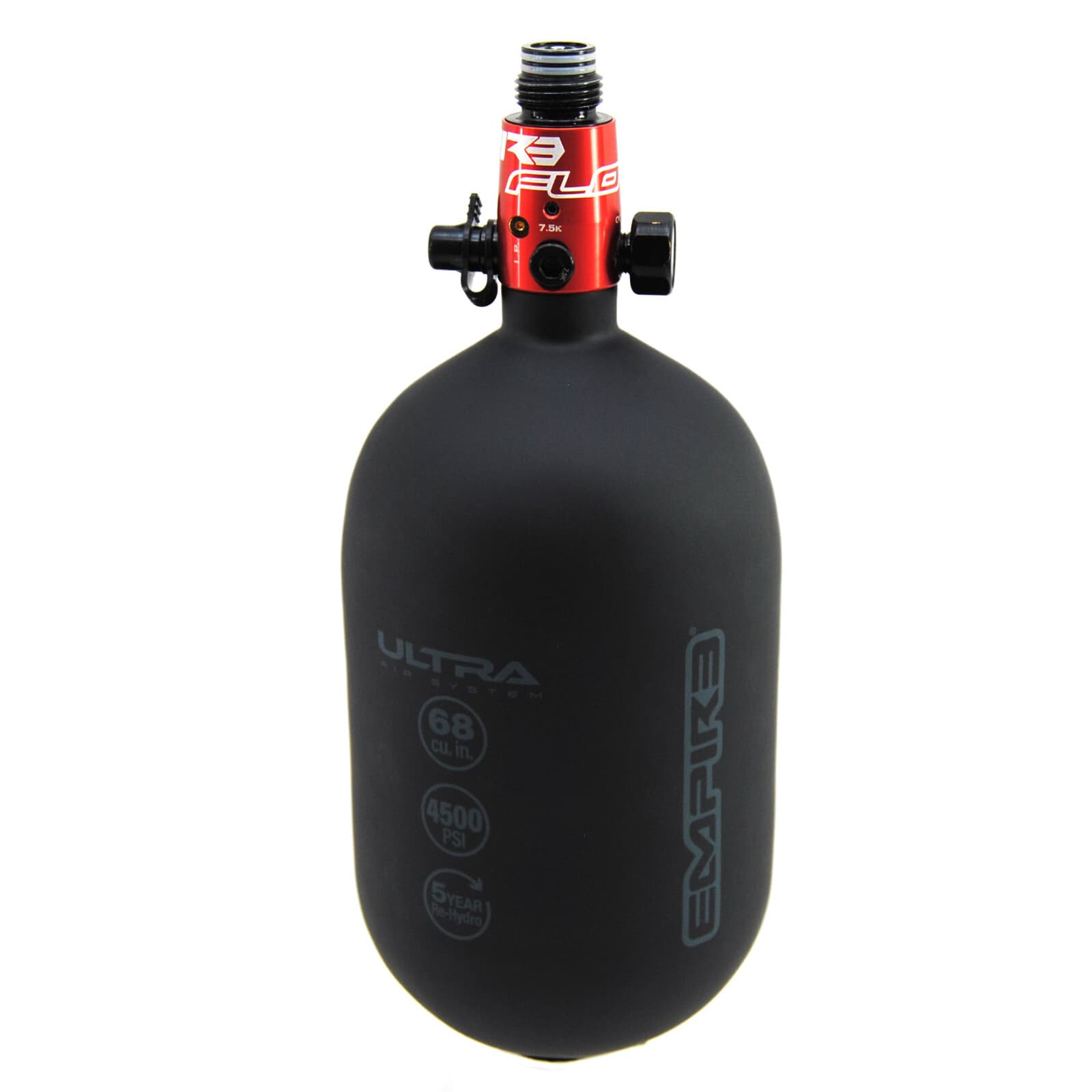 Empire Paintball Ultra Light 68ci/4500psi HPA Tank w/ FLO Pro Red Regulator